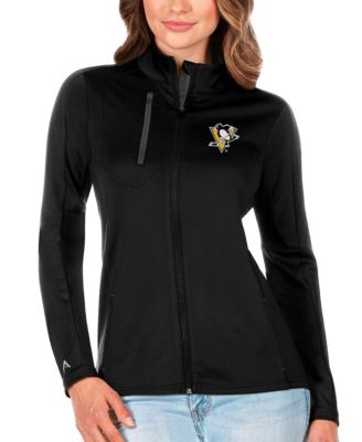 Women's Black/Charcoal Pittsburgh Penguins Generation Full-Zip Pullover Jacket