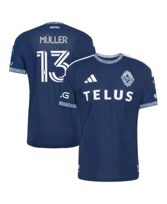 Men's Thomas M&uuml;ller Blue Vancouver Whitecaps FC 2026 The Coastal Jersey On-Field Authentic Patch Jersey