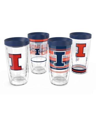 Illinois Fighting Illini 4-Pack 16oz. Classic Tumbler Set