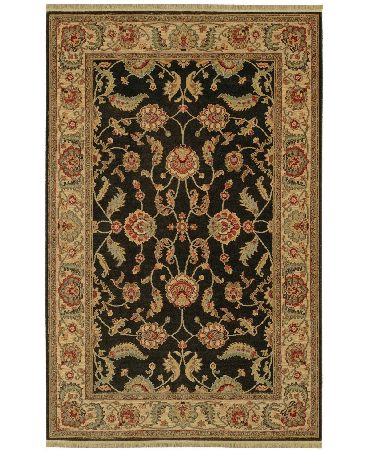 Closeout! Karastan Ashara Agra Black 4'3in x 6' Area Rug