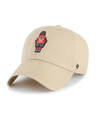 Men's Khaki Philadelphia Flyers Gritty Alternate Logo Clean Up Adjustable Hat