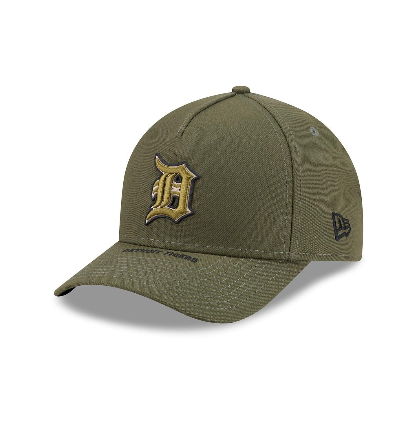 Детская кепка New Era Olive Detroit Tigers 2026 Armed Forces Day 9FORTY M-Crown Adjustable Hat — фото 3