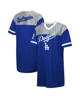 Big Girls Royal Los Angeles Dodgers Big League Cheer V-Neck T-Shirt Dress