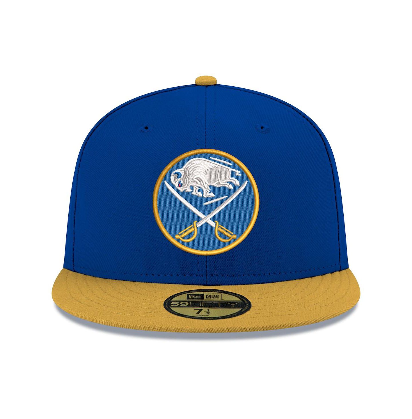 Мужская кепка New Era Royal Buffalo Sabres Core Logo Two-Tone 59FIFTY Fitted Hat — фото 2