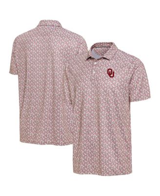 Men's Pink Oklahoma Sooners Desert Dry Dogwood Polo Shirt