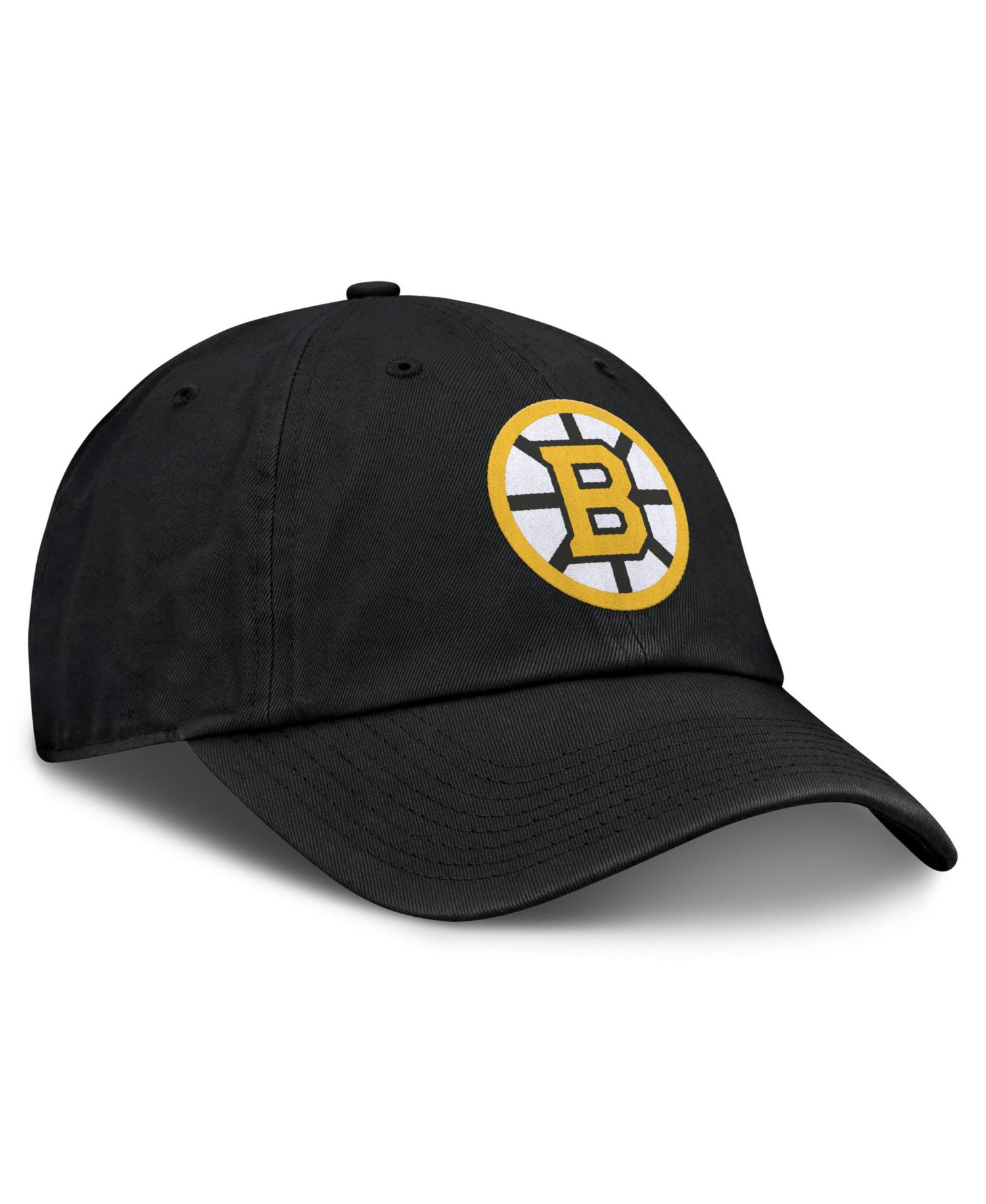 Men's Black Boston Bruins Primary Logo Adjustable Hat