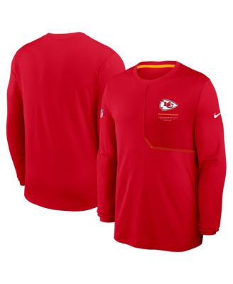 Men's Red Kansas City Chiefs Sideline Coaches UV Dri-FIT Long Sleeve T-Shirt
