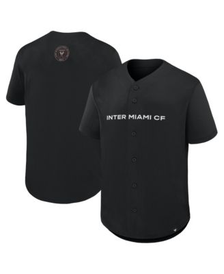 Men's Black Inter Miami CF Maximum Intensity Button-Up Jersey