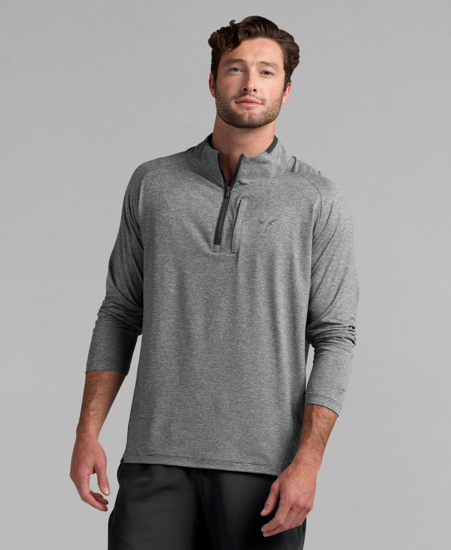 Мужская куртка Fanatics Black Texas Longhorns Mock Neck Half-Zip Pullover — фото 5