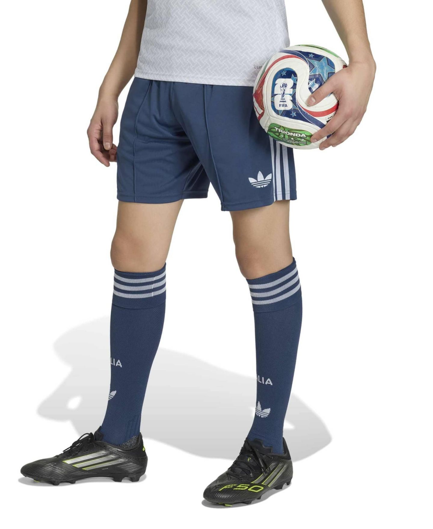 Мужские шорты adidas сборной Italy 2026, выездная реплика, Blue — фото 1