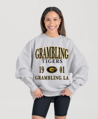 Women's Ash Grambling Tigers Premium Fleece Pullover Sweatshirt