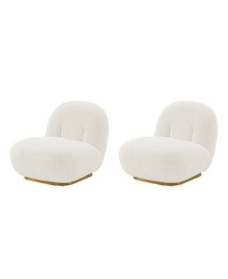 Edina 2-Piece Boucle Upholstered Lounge Chairs