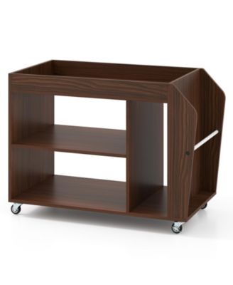 3-Tier Side End Table with Universal Wheels
