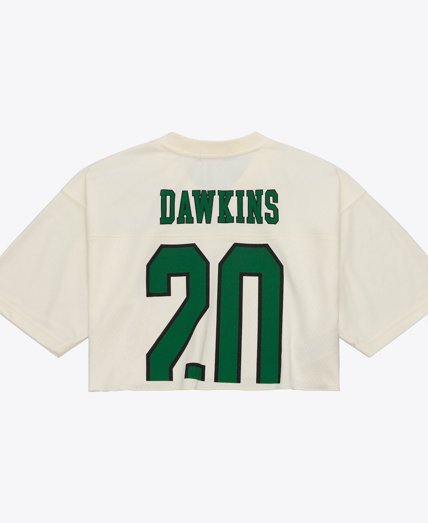 Женский топ Mitchell & Ness Brian Dawkins Cream Philadelphia Eagles Retired Player Cropped Fashion Jersey — фото 2