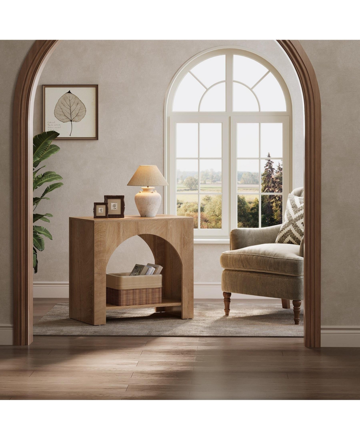 Slickblue 2-Tier End Table with Storage Shelf for Living Room