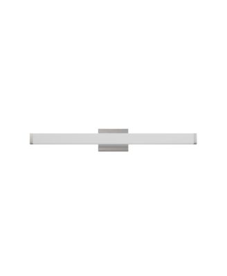 33 Inch Brushed Nickel Square LED Bathroom Vanity Light 18W 6000K Wall Bar Fixture Over Mirror