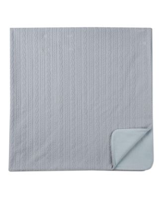 Baby Faux-Cable Cotton-Rich Textured Swaddling Blanket