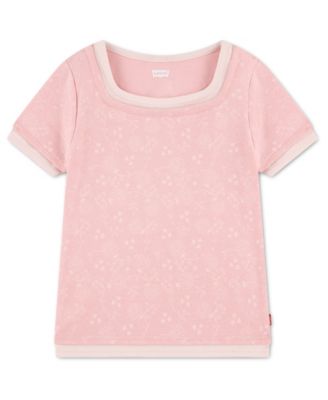 Levis Girls 7-16 Layered Short-Sleeve Top - Powder Pink 25$