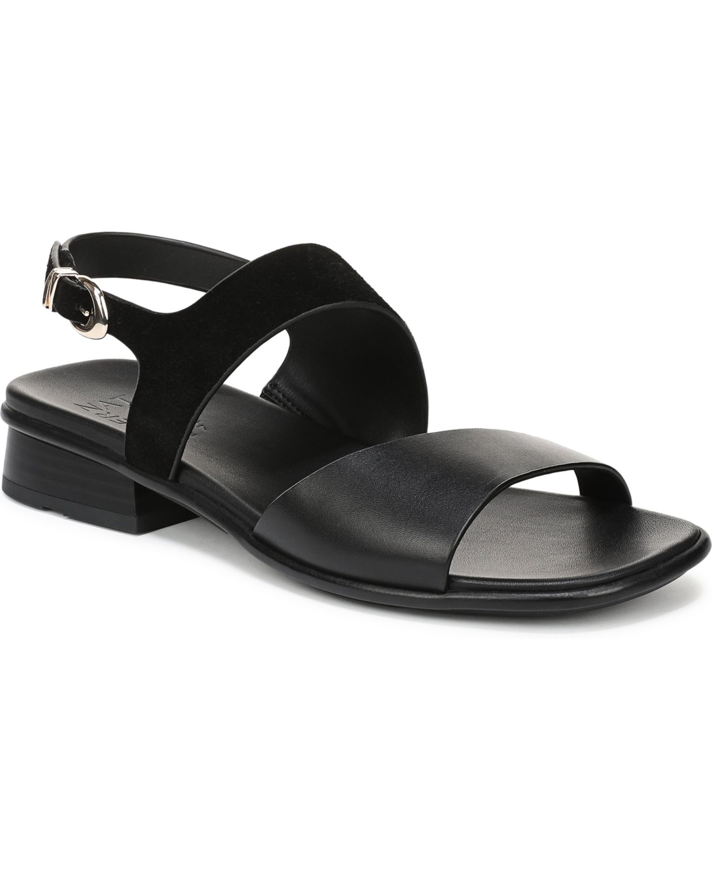 Женские сандалии Naturalizer Brie Slingback, цвет: Чёрный кожаный / Замшевый — фото 1