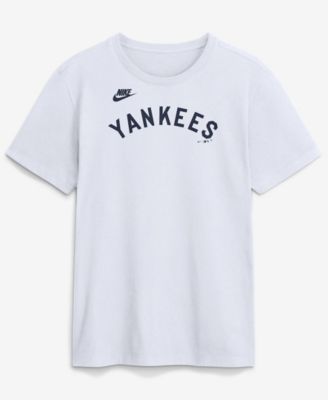 Men's White New York Yankees Cooperstown Collection Wordmark T-Shirt