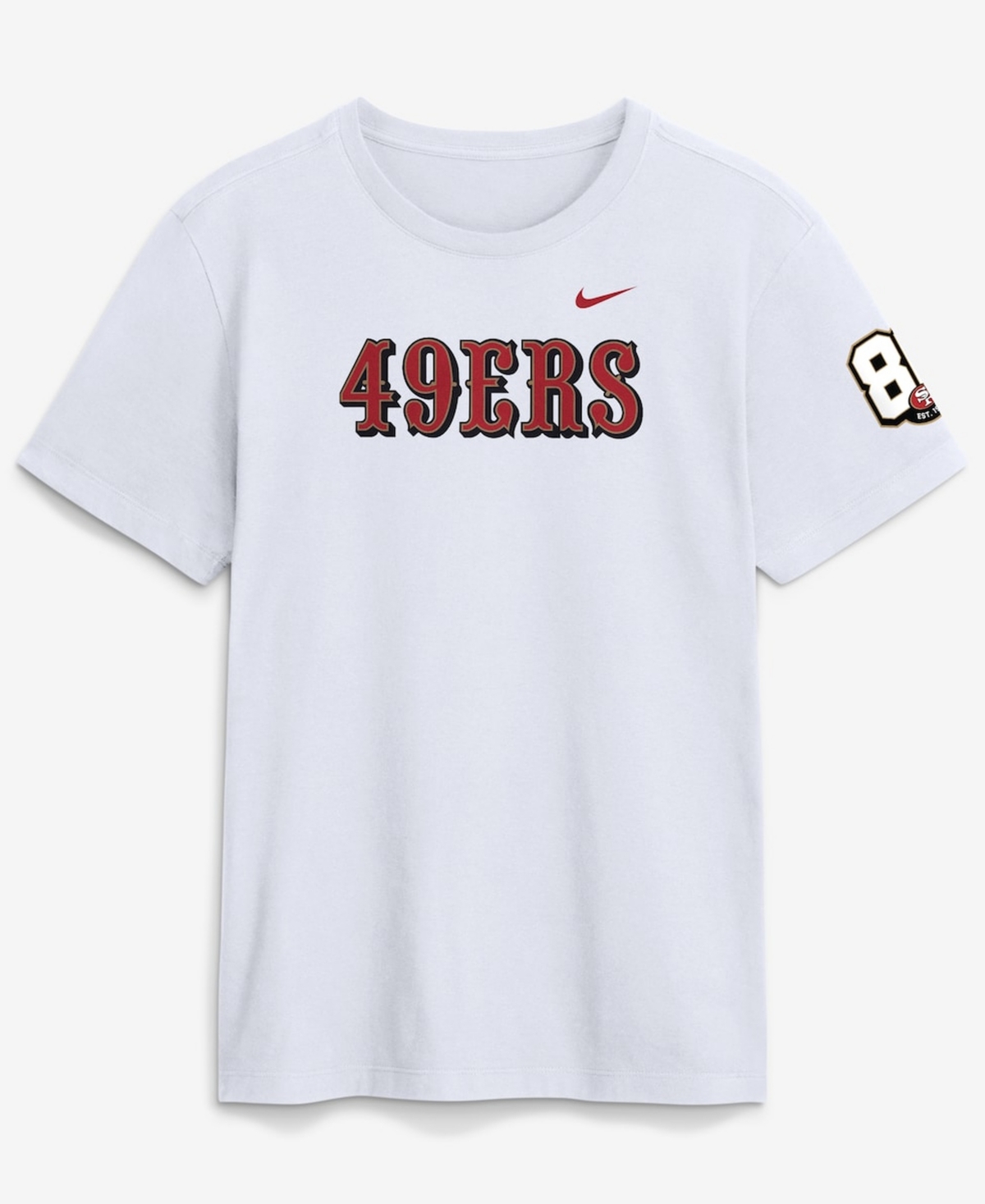 San Francisco 49ers 80th Anniversary Goal Line Stand Nike Men's NFL T-Shirt in White | N19910A9B-WKR