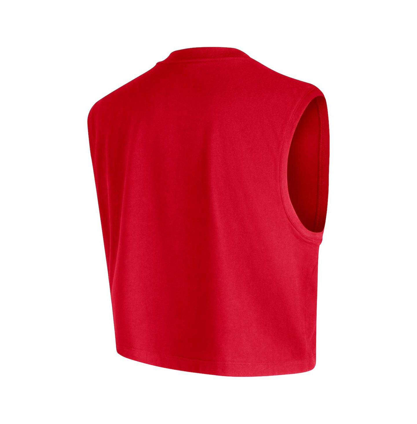 Женская футболка Nike Red Indiana Fever 2026 Authentic On-Court Sleeveless Cropped — фото 3