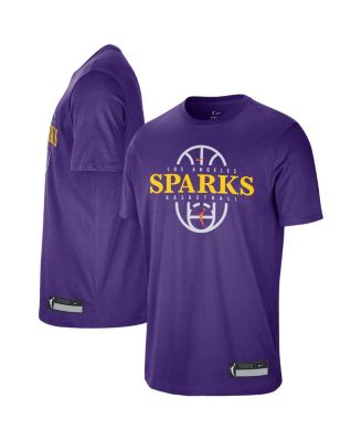 Men's and Women's Purple Los Angeles Sparks 2026 On-Court Authentic Practice Premium T-Shirt
