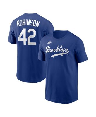 Men's Jackie Robinson Royal Brooklyn Dodgers Cooperstown Collection Name & Number T-Shirt