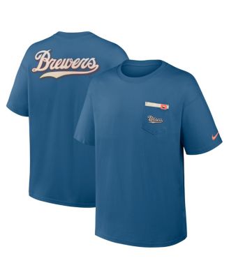 Men's Blue Milwaukee Brewers City Connect Max90 Pocket T-Shirt