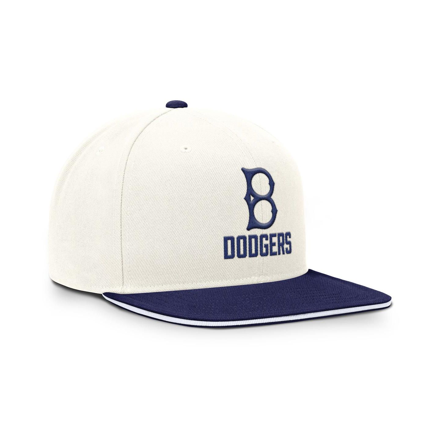 Мужская кепка Nike Cream/Royal Brooklyn Dodgers Cooperstown Pro Dri-FIT Snapback Hat — фото 3