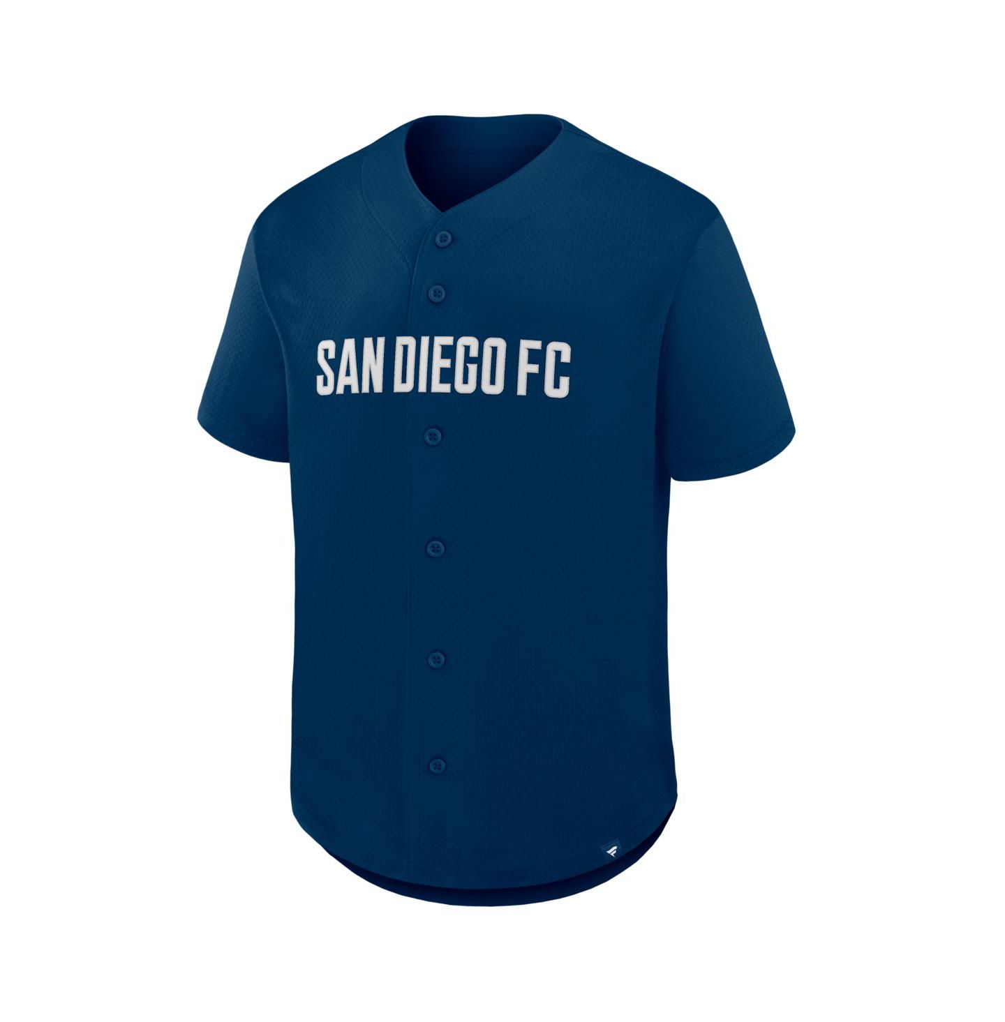 Мужской топ Fanatics Navy San Diego FC Maximum Intensity Button-Up Jersey — фото 2