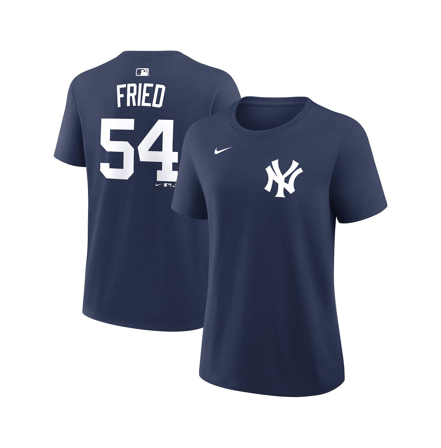 Женская футболка Nike Max Fried Navy New York Yankees Name & Number — фото 1