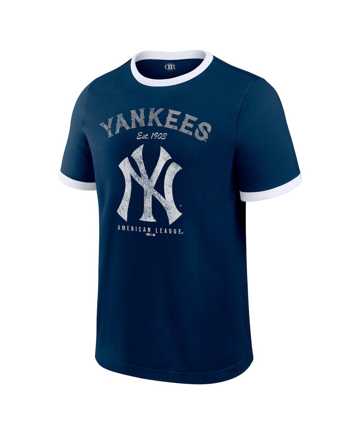 Fanatics Men's Navy New York Yankees Washed Ringer T-Shirt