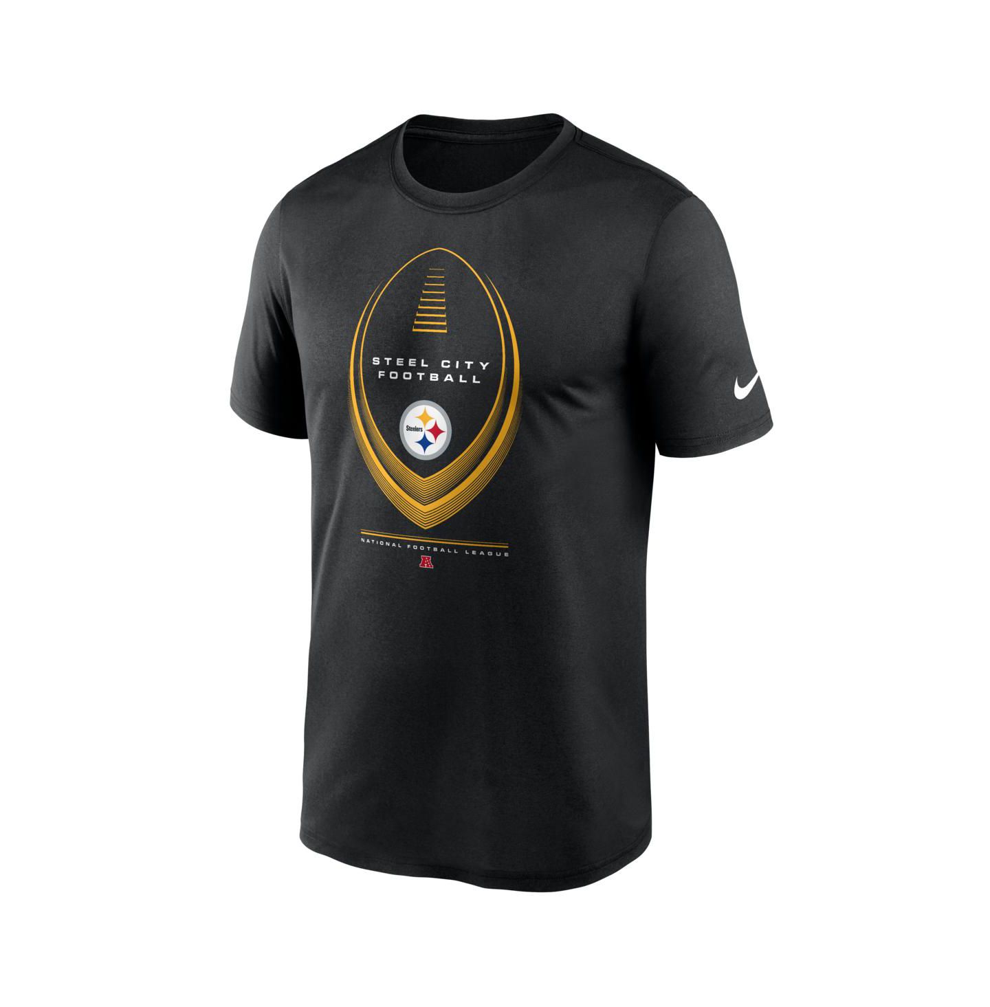 Мужская футболка Nike Black Pittsburgh Steelers Legend Icon Dri-FIT — фото 2