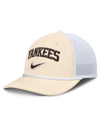 Men's Natural/White New York Yankees Rise Dri-FIT Trucker Adjustable Hat&iquest;