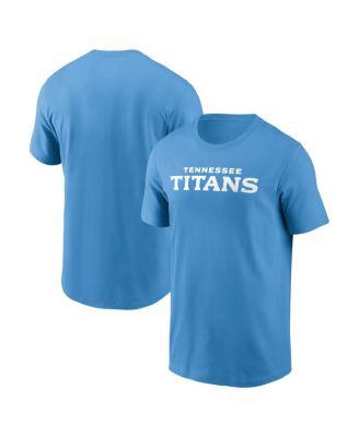 Men's Light Blue Tennessee Titans Primetime Wordmark Essential T-Shirt