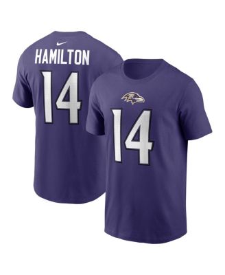 Men's Kyle Hamilton Purple Baltimore Ravens Name & Number T-Shirt