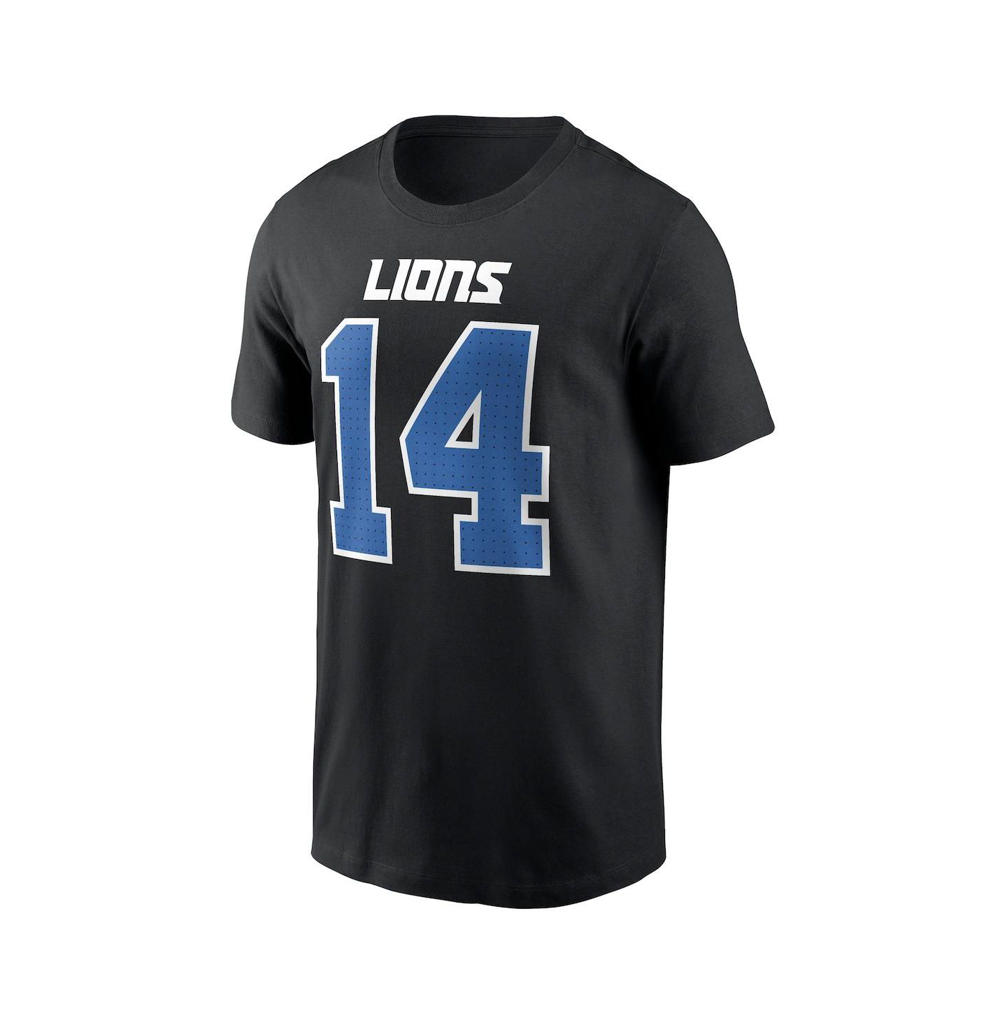 Мужская футболка Nike Amon-Ra St. Brown Black Detroit Lions Carbon Name & Number — фото 2
