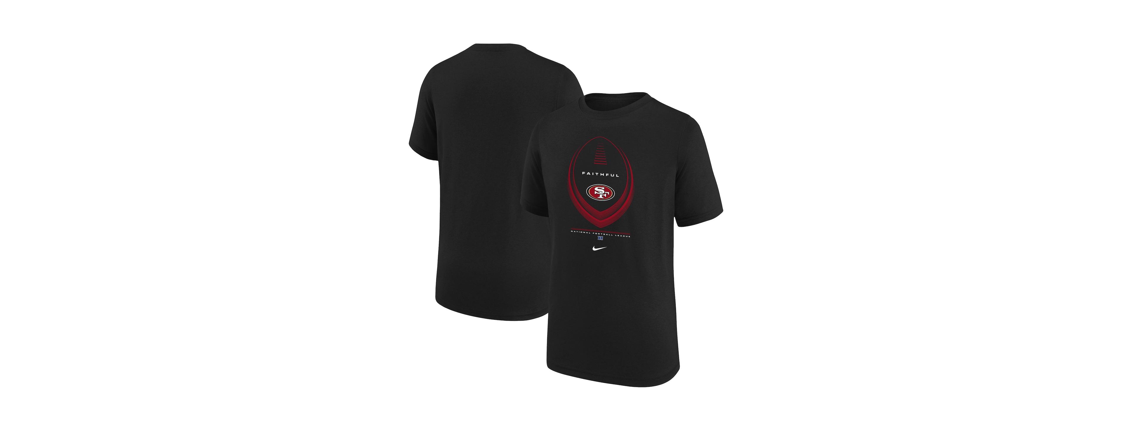 Nike Big Boys and Girls Black San Francisco 49ers Icon Legend Dri-fit T-Shirt