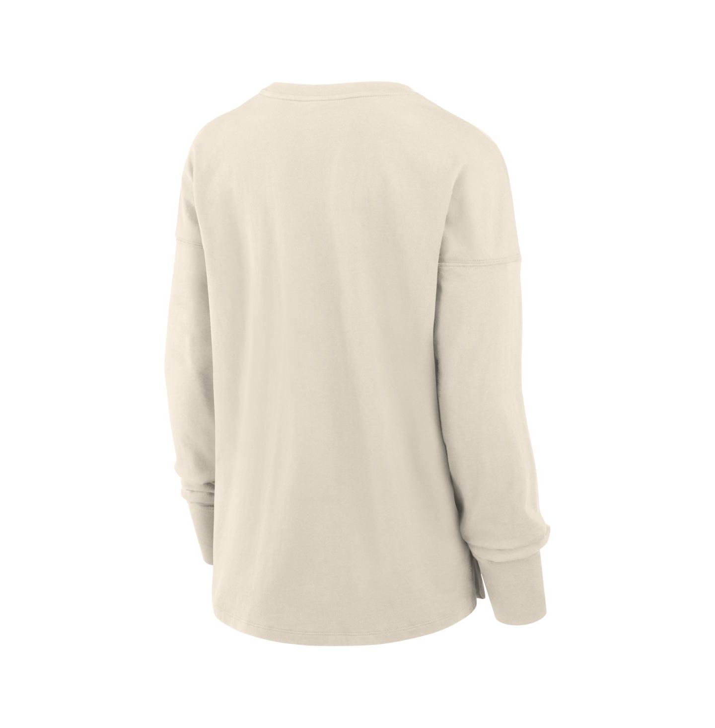 Женская футболка Fanatics Cream Montreal Canadiens Distressed Logo Long Sleeve — фото 3