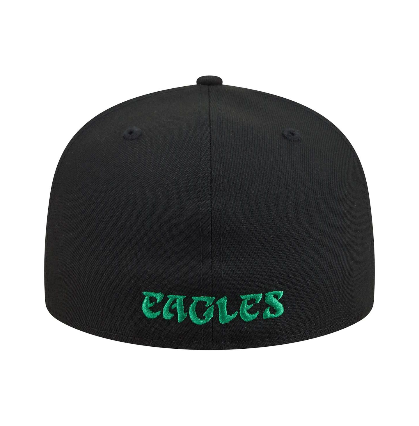 Мужская кепка New Era Black Philadelphia Eagles 59FIFTY Fitted Hat — фото 4
