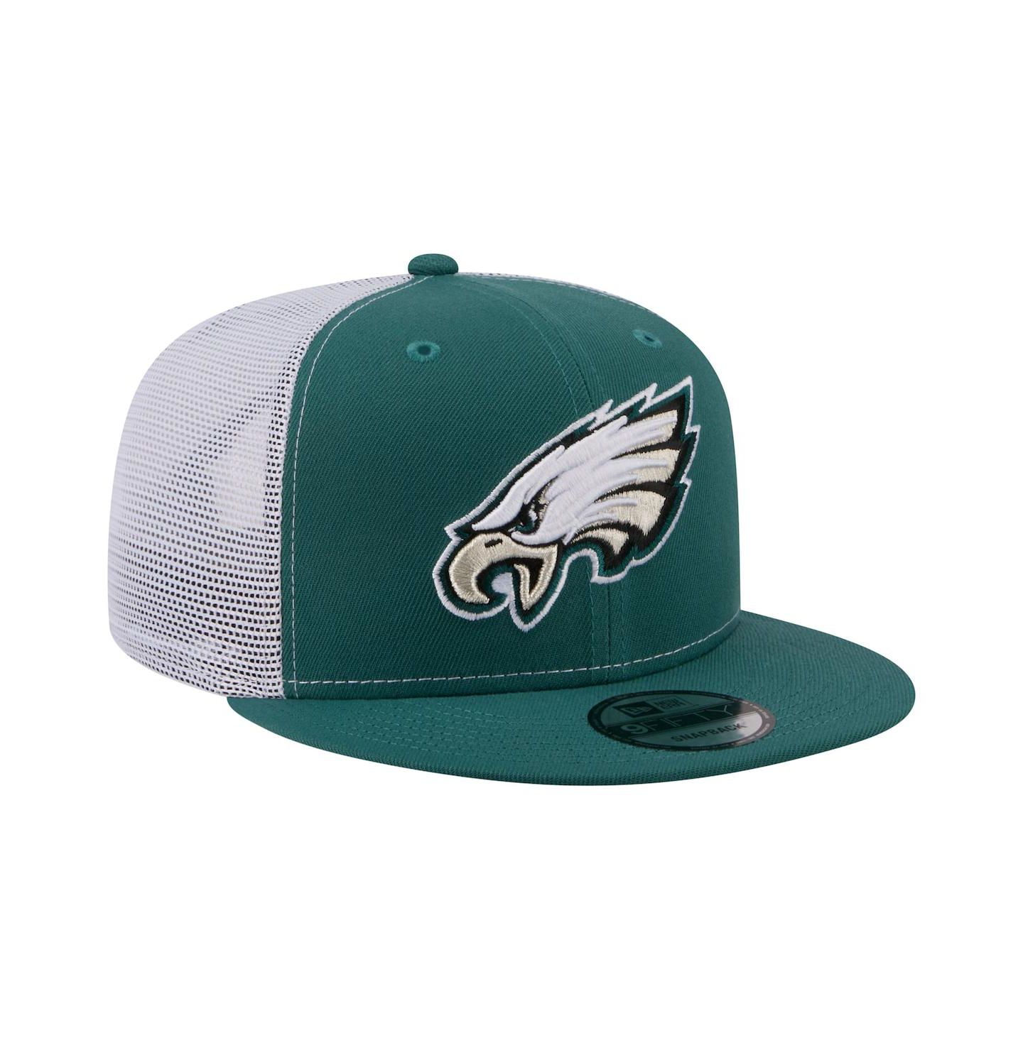 Мужская кепка New Era Midnight Green Philadelphia Eagles Core Team 9FIFTY Trucker Snapback Hat — фото 3