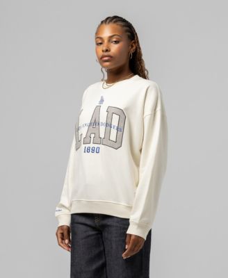 Women's Cream Los Angeles Dodgers Premium Crewneck Sweatshirt