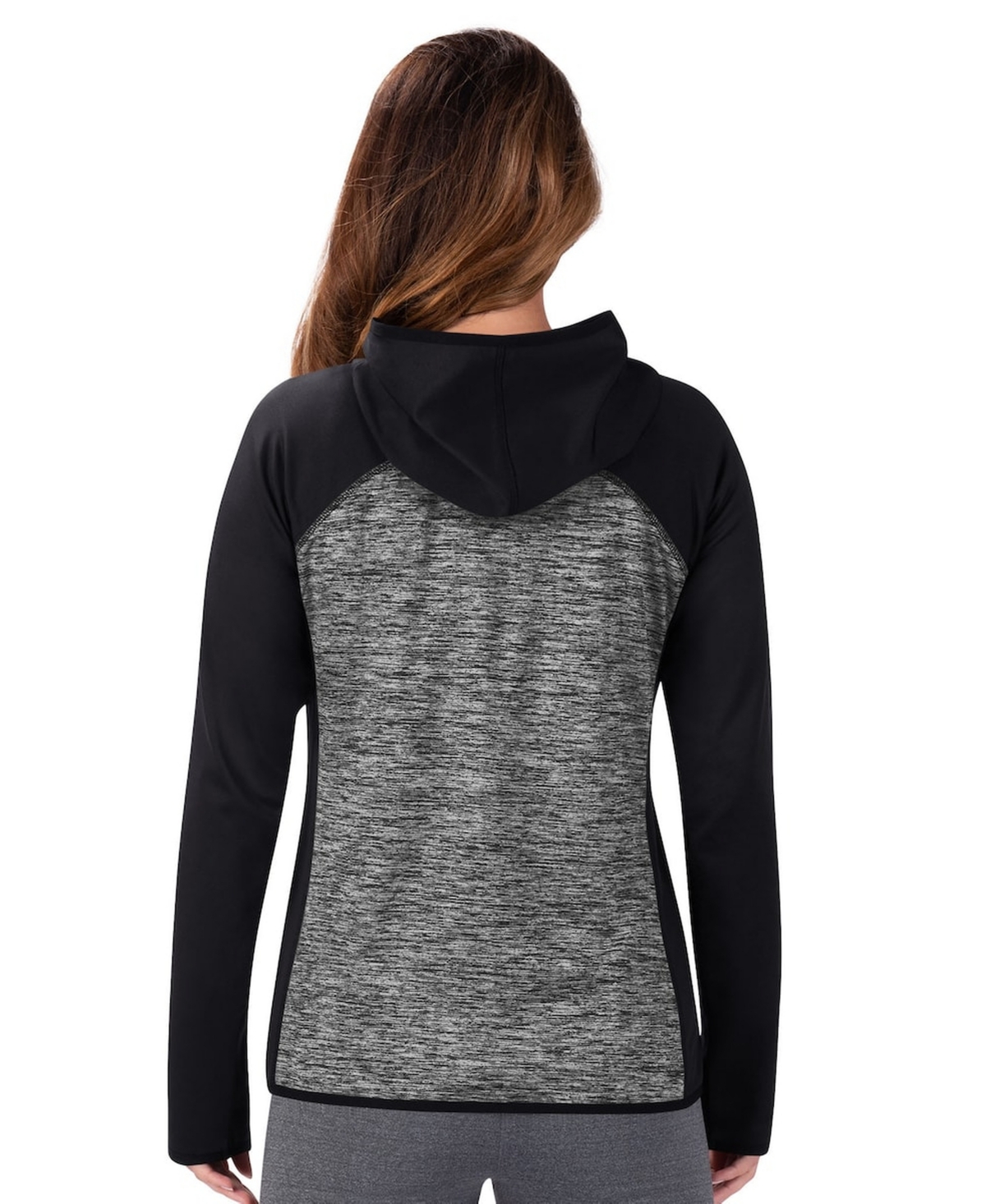 Msx by Michael Strahan Women's Msx Black Minnesota Vikings Leslie Space Dyed Raglan Full-Zip Jacket