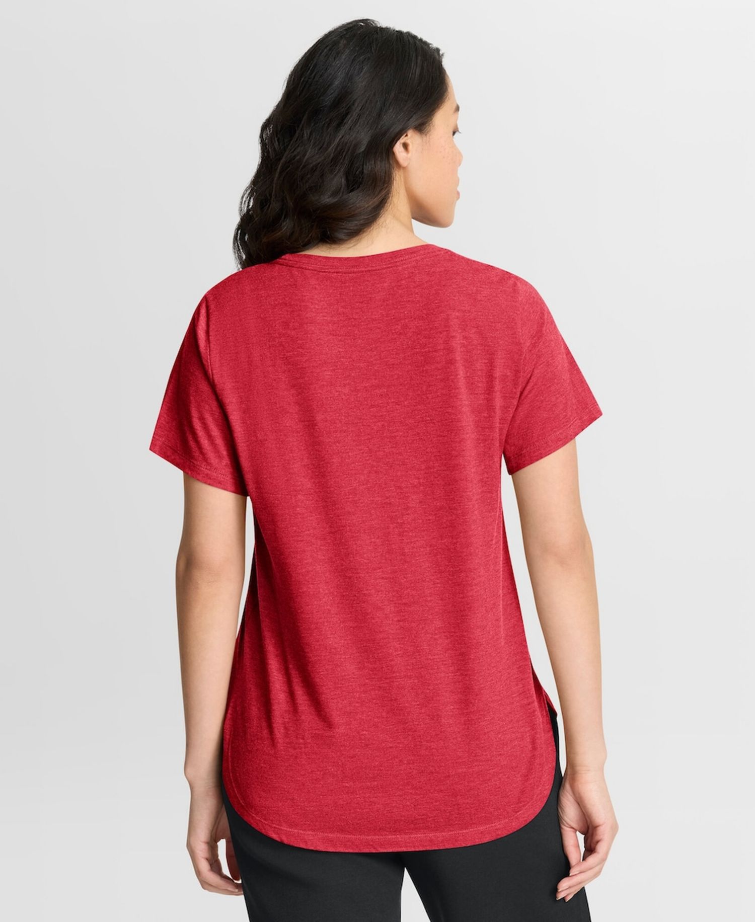 Women's Heather Red St. Louis Cardinals Arched Tri-Blend T-Shirt