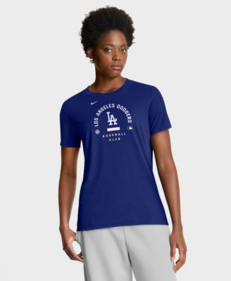 Women's Royal Los Angeles Dodgers Authentic Collection Early Work Tri-Blend Dri-FIT T-Shirt