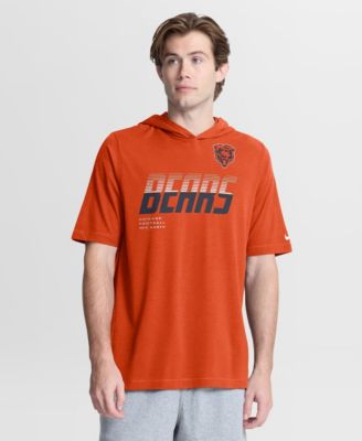 Men's Orange Chicago Bears Tri-Blend Hooded T-Shirt