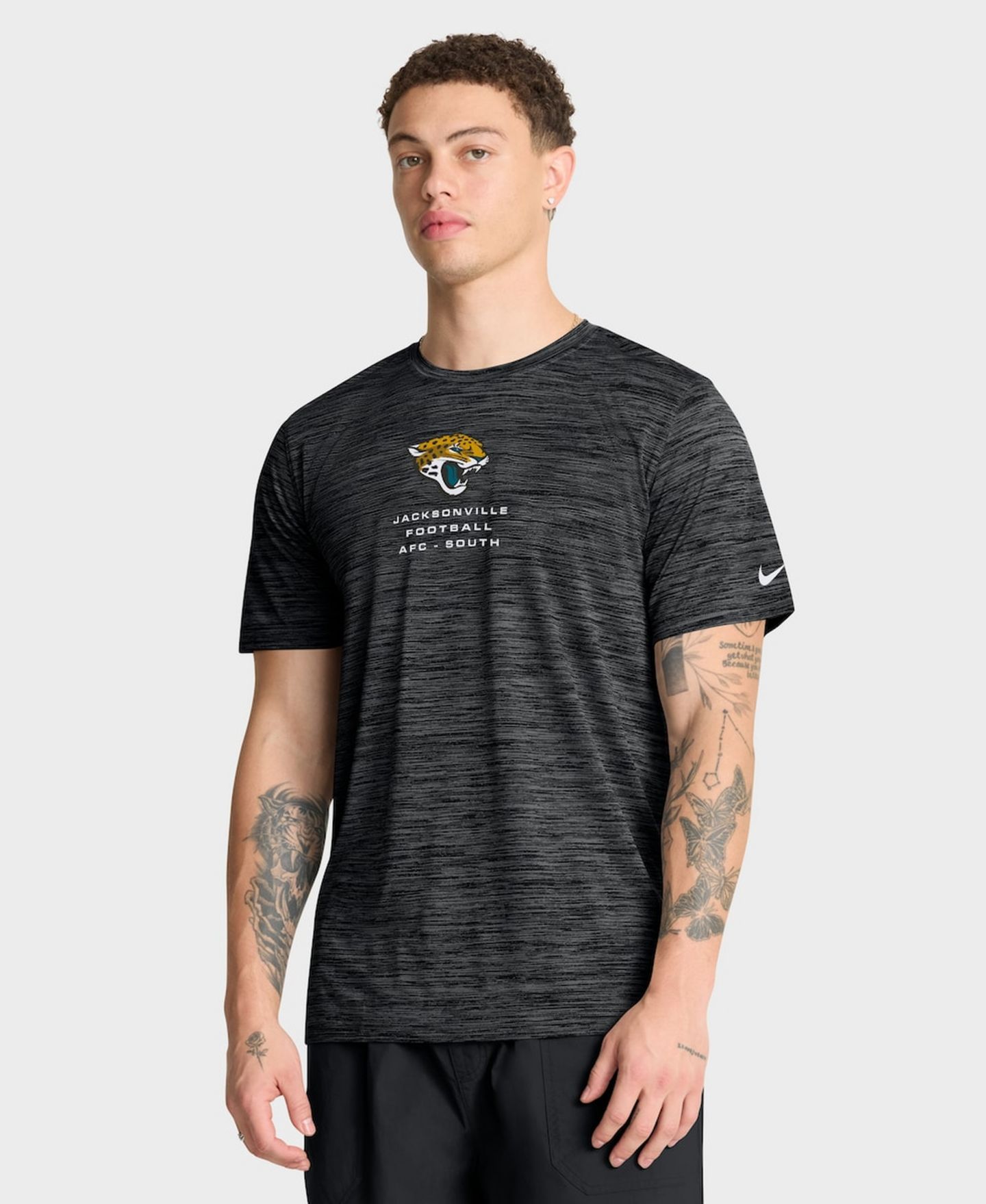 Мужская футболка Nike Black Jacksonville Jaguars Velocity Ball Carrier Dri-FIT — фото 1