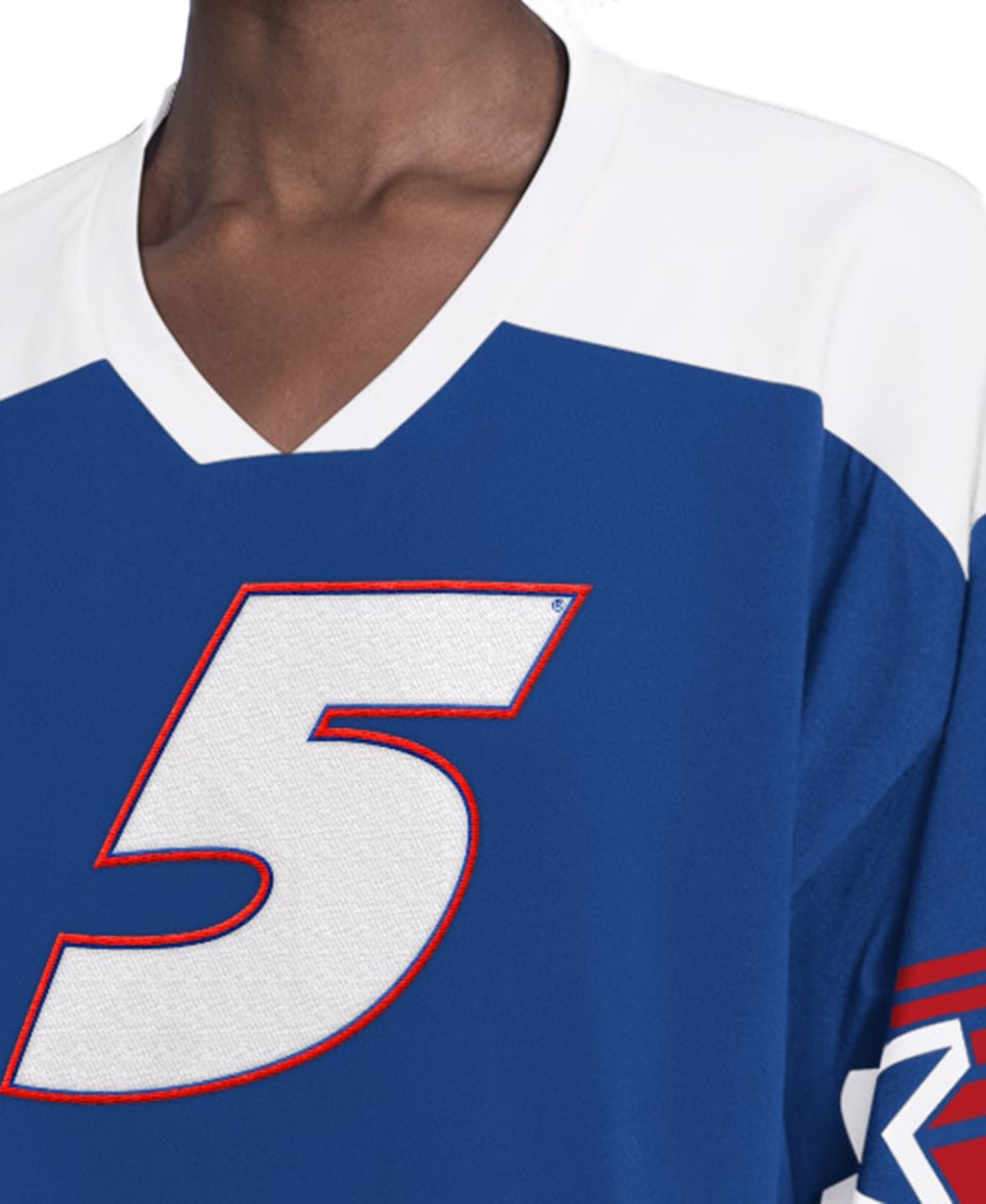 Женский топ Starter G-III 4Her by Carl Banks Blue Kyle Larson Dream Team V-Neck Fashion — фото 3