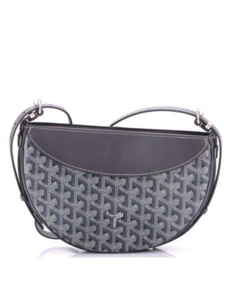 Hirondelle Shoulder Bag Coated Canvas and Leather